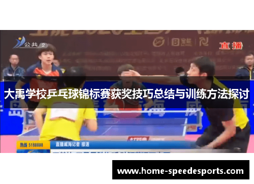 大禹学校乒乓球锦标赛获奖技巧总结与训练方法探讨